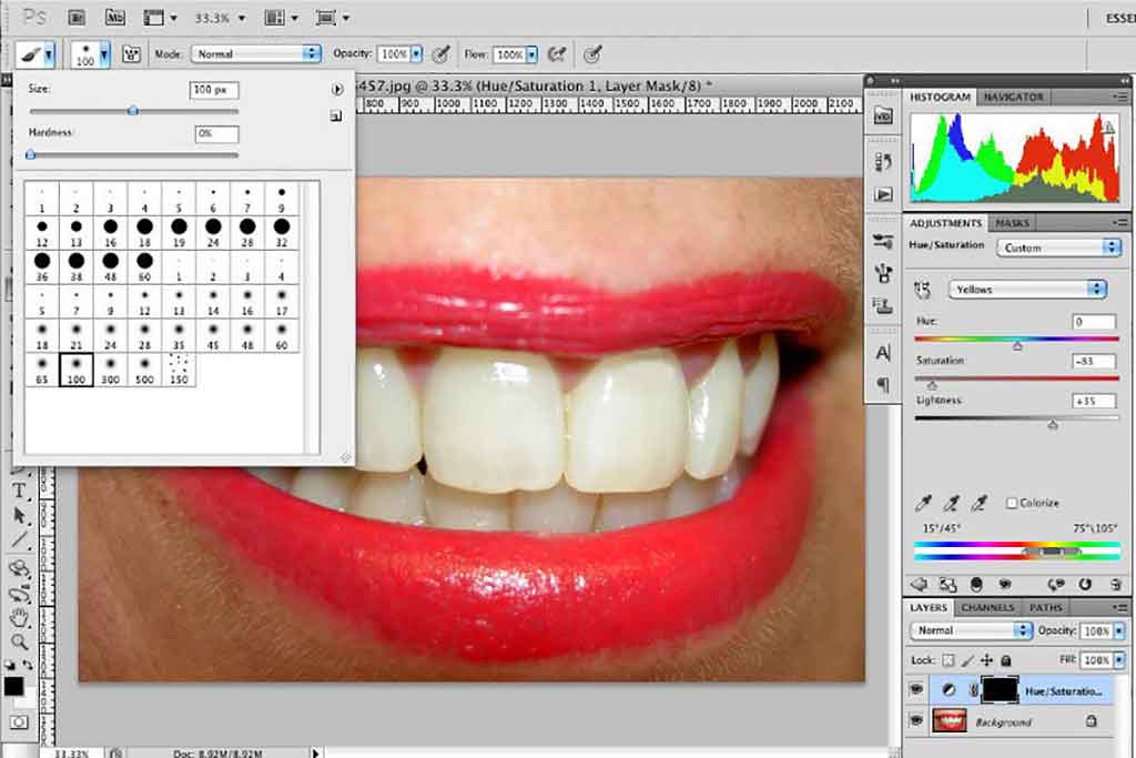 آموزش سفید کردن دندان در فتوشاپ