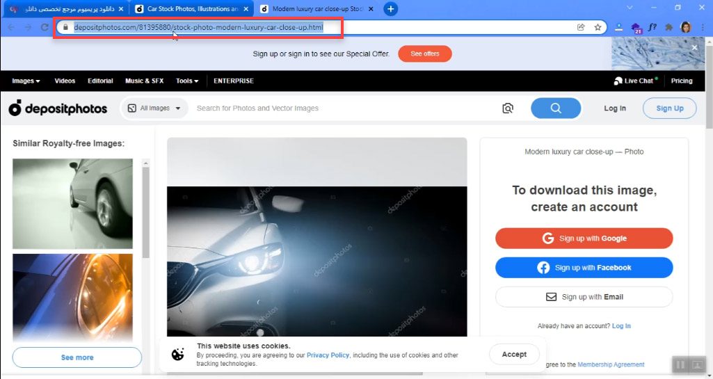 آموزش ثبت سفارش فایل های DepositPhotos در سایت دانلود پریمیوم
