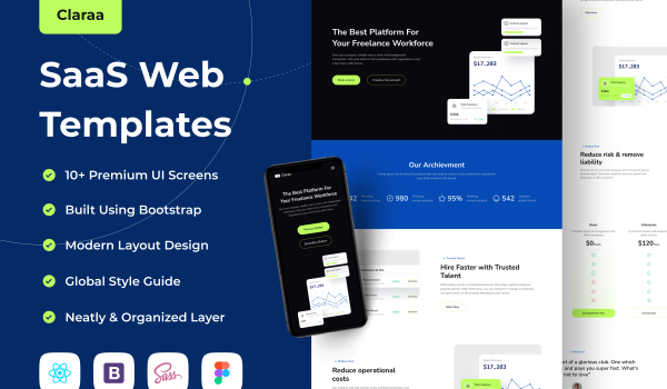 دانلود رایگان UI8_Claraa SaaS Web Templates