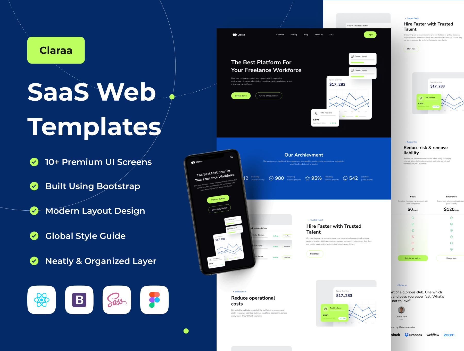 دانلود رایگان UI8_Claraa SaaS Web Templates