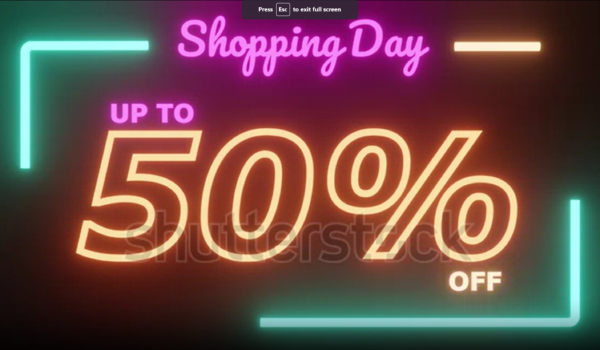 روز خرید تا 50٪ تخفیف انیمیشن نور نئون - پروژه فوتیج HD