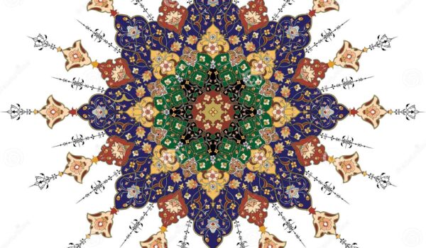 طرح وکتور زیور شرقی با الگوی بدون درز رنگارنگ- عکس و وکتور 