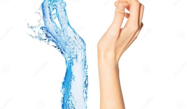 آب دو دست و مفهوم واقعی رطوبت یا اکولوژی پوست- عکس و وکتور 