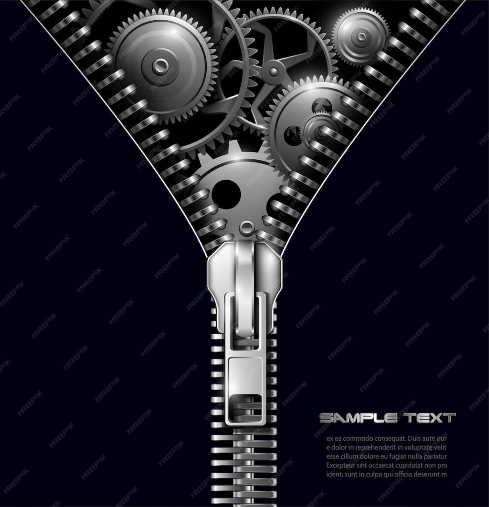زیپ پس زمینه انتزاعی با وکتور چرخ دنده- دانلود رایگان -عکس و وکتور 