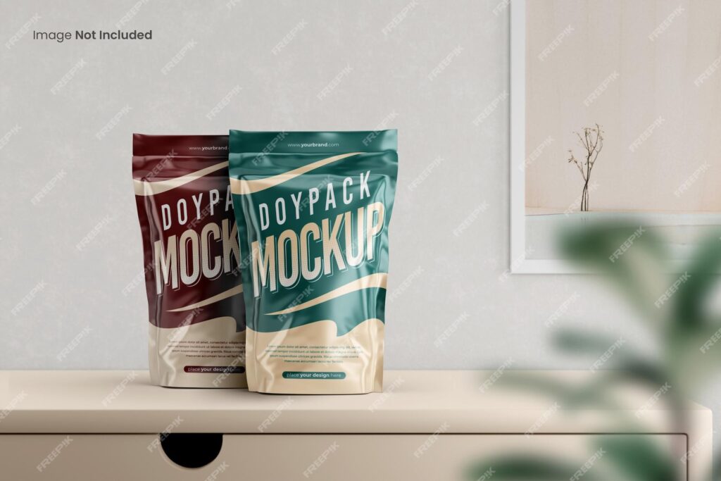 ماکت بسته بندی مواد غذایی کیسه ای Doypack- دانلود رایگان - موکاپ