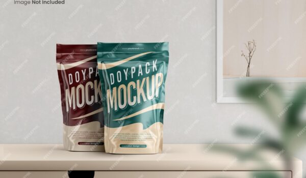 ماکت بسته بندی مواد غذایی کیسه ای Doypack- دانلود رایگان - موکاپ