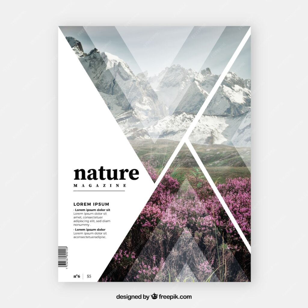 الگوی جلد مجله طبیعت- دانلود رایگان - قالب