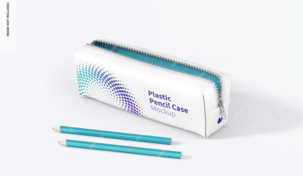 ماکت محفظه مداد پلاستیکی- دانلود رایگان -موکاپ