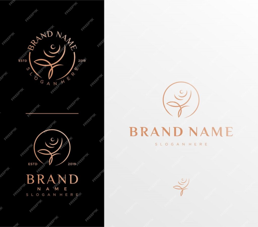 Rose flower logo template - دانلود رایگان - قالب 