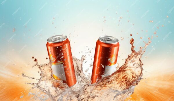 قوطی نوشابه با کمک Mockup Splash تولید شد- دانلود رایگان -موکاپ 