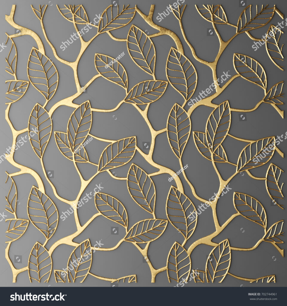 رندر سه بعدی مشبک طلا مدرن- عکس و وکتور - کاغذ دیواری 