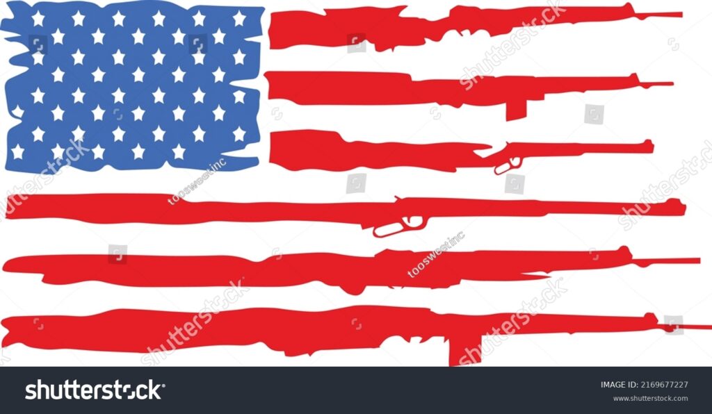 پرچم پرچم ایالات متحده آمریکا پرچم تفنگ آمریکایی پرچم تفنگ- عکس و وکتور