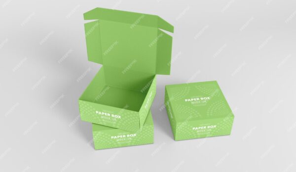 ماکت بسته بندی جعبه کاغذی یکبار مصرف دانلود رایگان -موکاپ