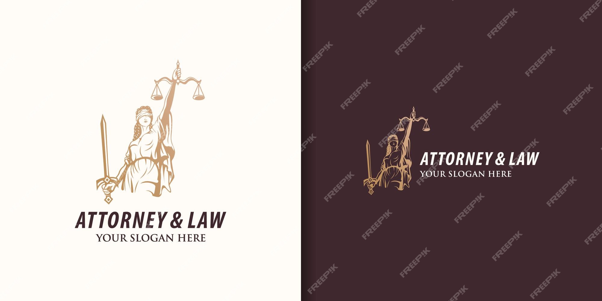 طراحی لوگو الهه عدالت، وکیل و قانون - دانلود رایگان -لوگو