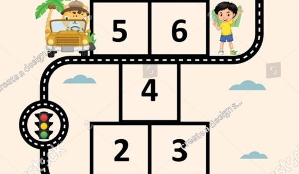 طراحی وکتور بازی hopscotch Print for carpet Playground- عکس و وکتور