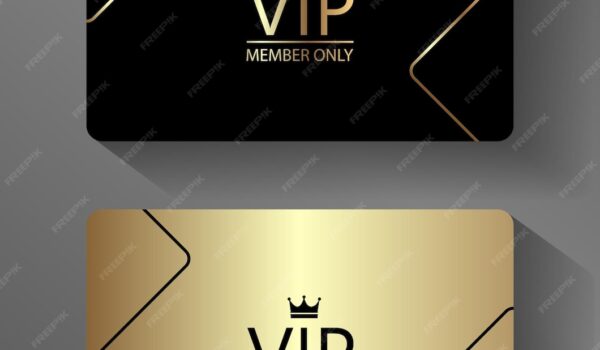 وکتور VIP ممبر کارت دعوت طلایی و مشکی با کیفیت ممتاز پوستر- دانلود رایگان -عکس و وکتور 