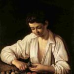نقاشی A boy peeling fruit 1592 (Florence)
