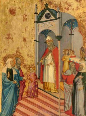 نقاشی Andrea_di_Bartolo_The_Presentation_of_the_Virgin_in_the_Temple