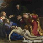 نقاشی Annibale_Carracci_The_Dead_Christ_Mourned_The_Three_Maries