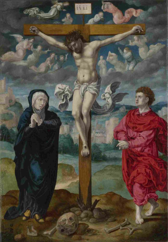 Circle_of_Pieter_Coecke_van_Aalst_The_Crucifixion_Central_Panel