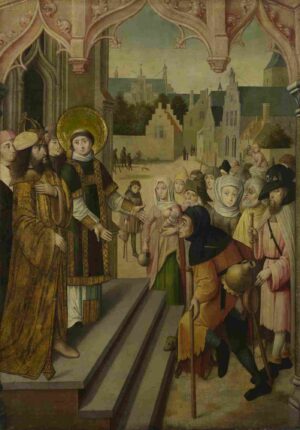 نقاشی Circle of the Master of the Saint Ursula Legend Cologne Saint Lawrence