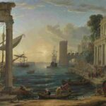 نقاشی Claude - Seaport with the Embarkation of the Queen of Sheba