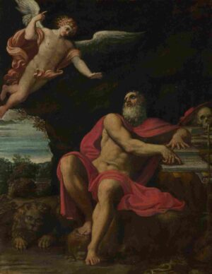 نقاشی Domenichino - The Vision of Saint Jerome