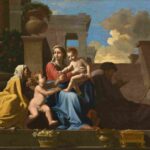 نقاشی Follower of Nicolas Poussin - The Holy Family on the Steps