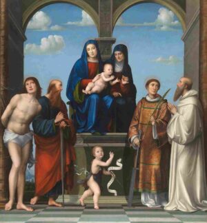نقاشی Francesco_Francia_The_Virgin_and_Child_with_Saint_Anne