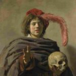 نقاشی Frans Hals - Young Man holding a Skull (Vanitas)