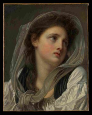 نقاشی Head of a Young Woman 1780 Jean-Baptiste Greuze