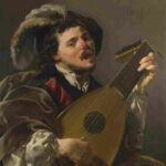 نقاشی Hendrick ter Brugghen - A Man playing a Lute