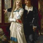 نقاشی Hugues Merle – Hamlet and Ophelia1873