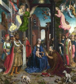 نقاشی Jan Gossaert - The Adoration of the Kings