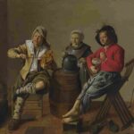 نقاشی Jan Molenaer - Two Boys and a Girl making Music