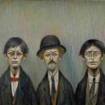 نقاشی L. S. Lowry - Father and Two Sons 1950