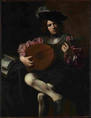نقاشی Lute Player 1625–26 Valentin de Boulogne