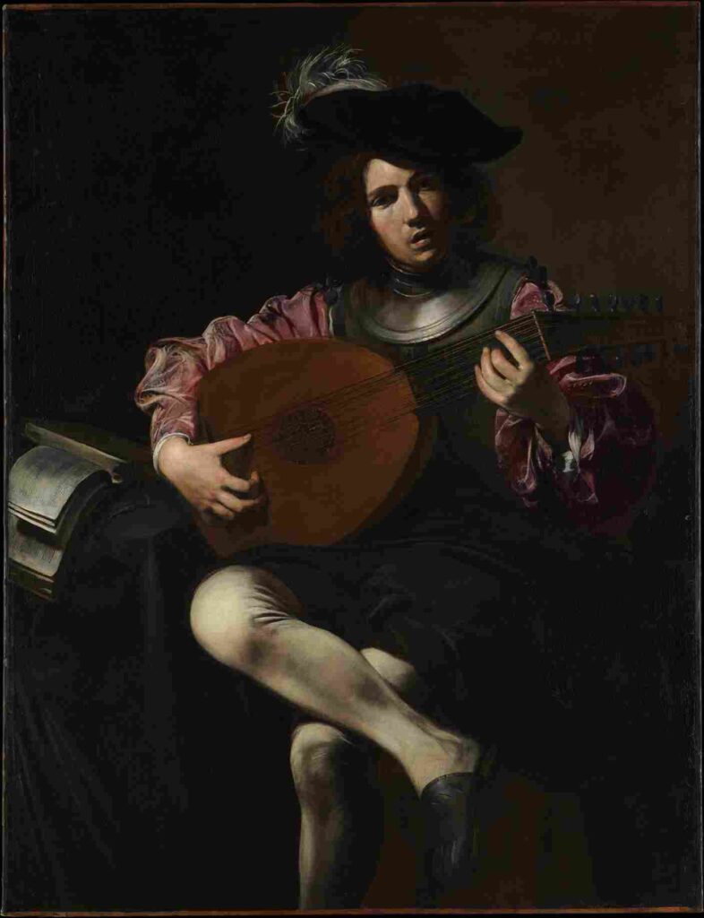 نقاشی Lute Player 1625–26 Valentin de Boulogne