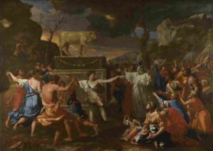 نقاشی Nicolas Poussin - The Adoration of the Golden Calf