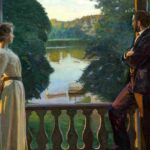 نقاشی Richard Bergh - Nordic summer's evening 1900