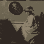 نقاشی William Orpen - The mirror, 1900