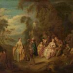 نقاشی after Jean-Baptiste Joseph Pater - Fête Champêtre