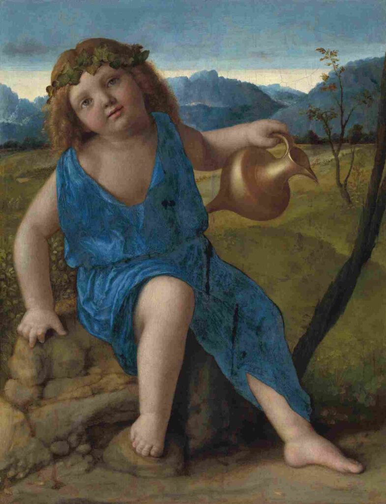 نقاشیGiovanni Bellini - The Infant Bacchus