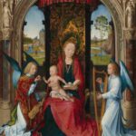 نقاشیHans Memling - Madonna and Child with Angels
