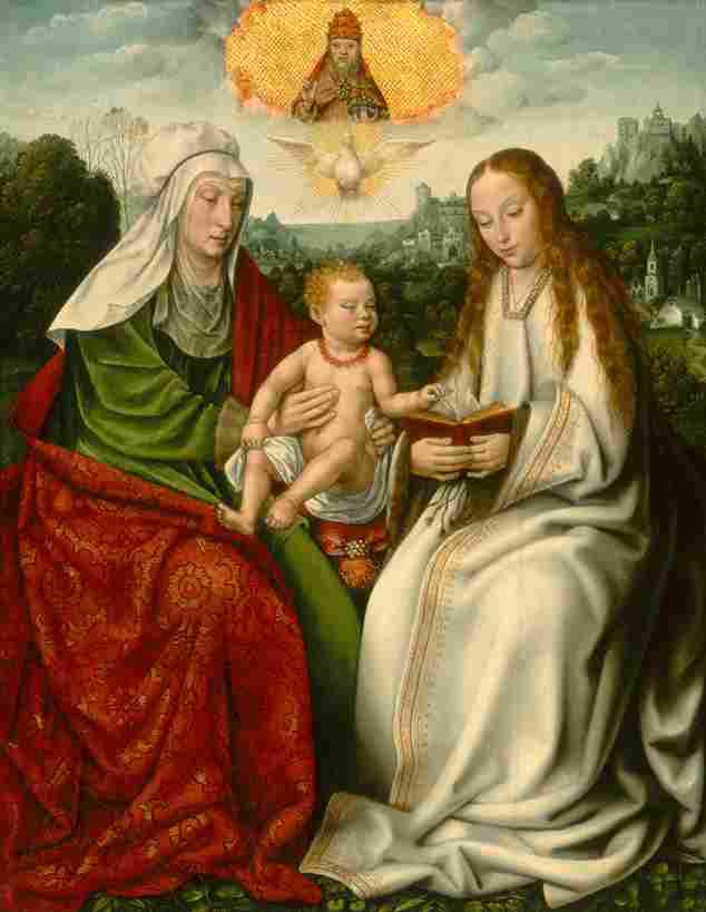 نقاشیMaster of Frankfurt Saint Anne with the Virgin and theChrist Child