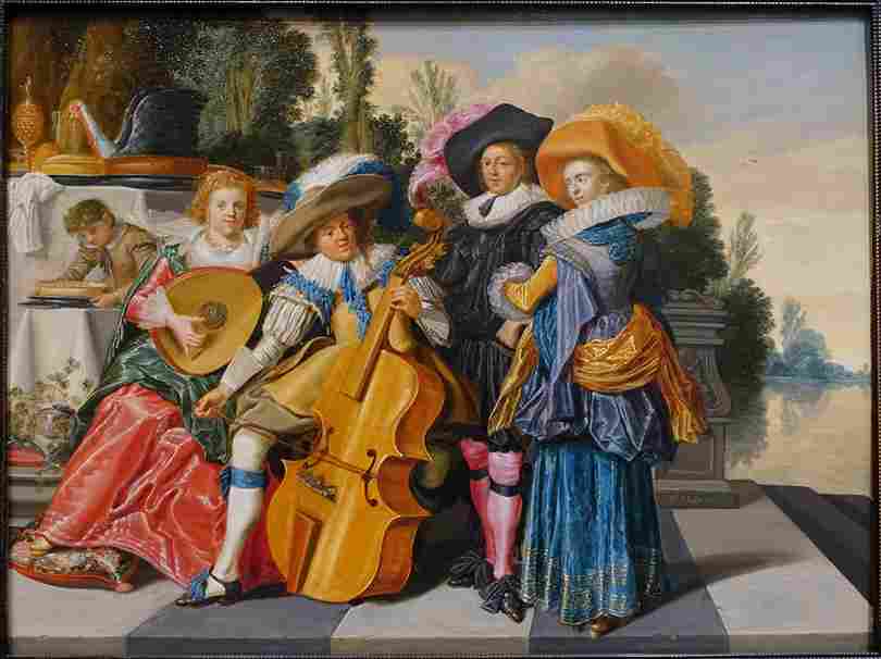 نقاشیMerry Company on a Terrace by Dirck Hals 1625 oil on panel Fogg
