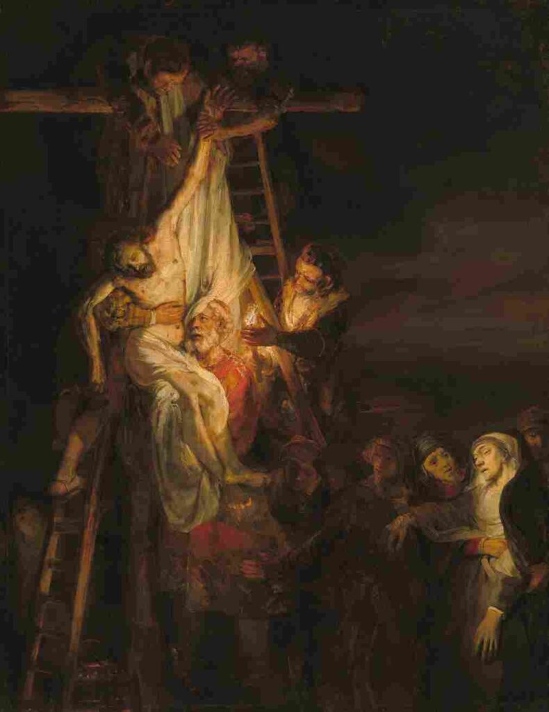 نقاشی Rembrandt Workshop Probably Constantijn van Renesse The Descent