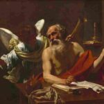 نقاشیSimon Vouet - Saint Jerome and the Angel
