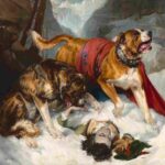 نقاشیSir Edwin Landseer Alpine Mastiffs Reanimating a Distressed Traveler
